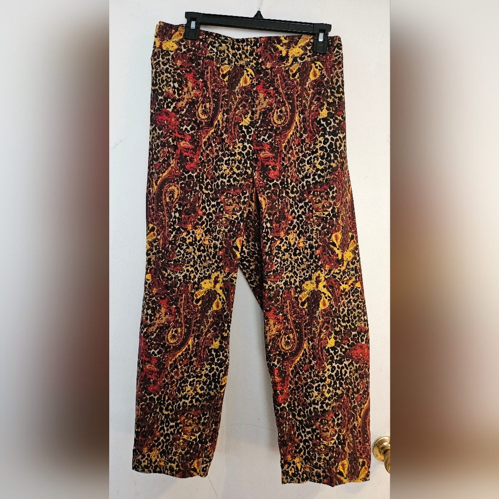 Soft Surroundings Animal and Paisley Print Pants